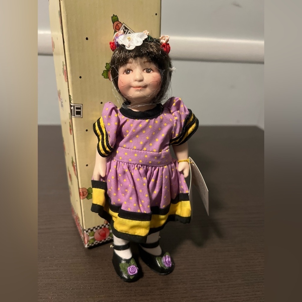 Mary Engelbreit The Good Company Rebecca  8” Porcelain Doll Vintage with tag - Picture 2 of 12